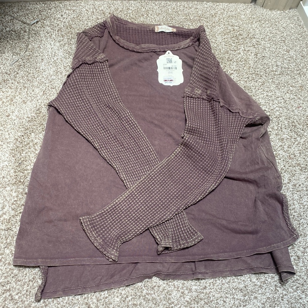 Dark purple, cute long sleeve